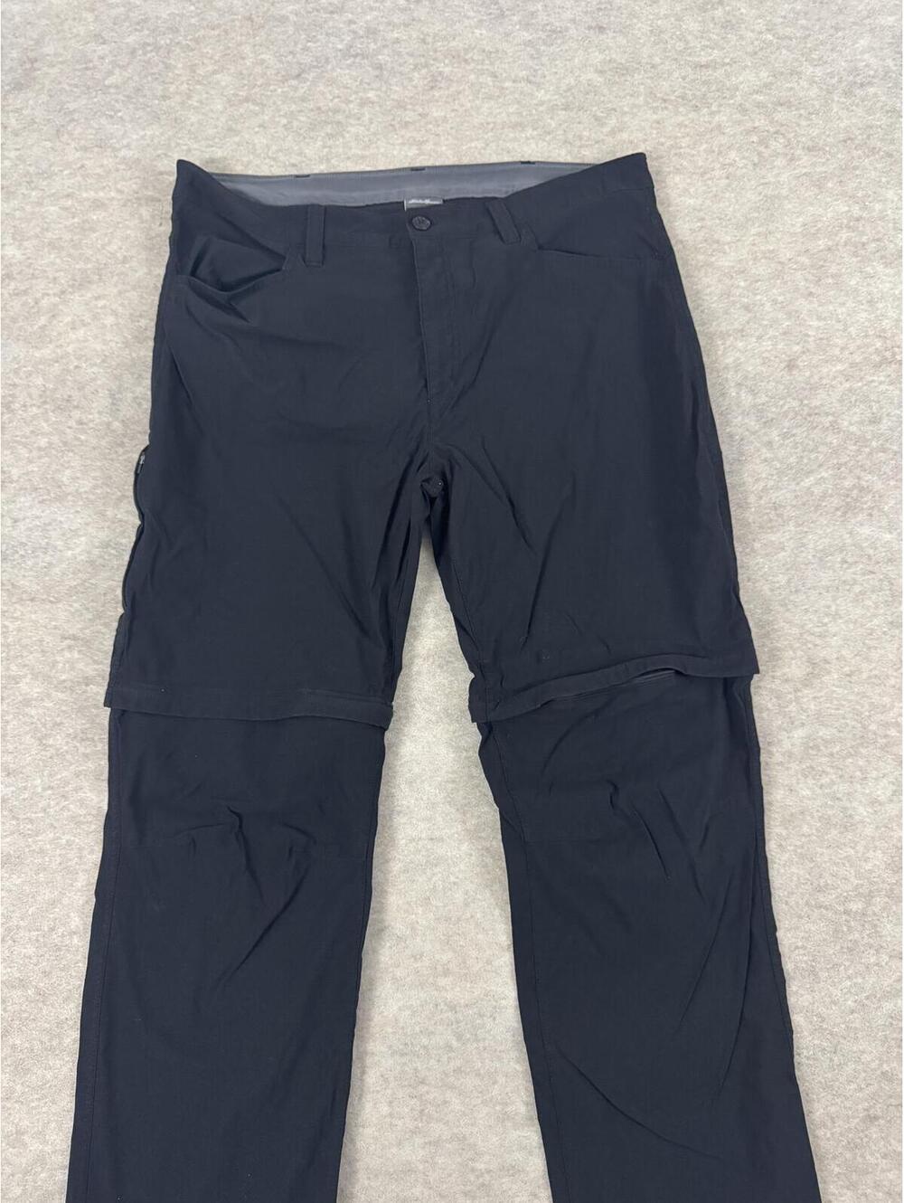 Eddie Bauer Men's Black Convertible Hiking Pants 40x32 - Picture 2 of 5